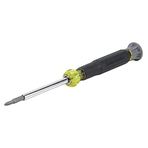Klein Tools 32581 4-in-1 Electronics Screwdriver Set with Precision Machines Bits: 2 Slotted, 2 Phillips, and Cushion Grip Handles, 4-Piece