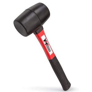 YIYITOOLS YY-2-005 Rubber Mallet Hammer With fiberglass Handle?16-oz, black