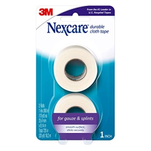 Nexcare Durapore Durable Cloth Tape 1 Inch X 10 Yards, (Pack of 2), From the #1 Leader in U.S. Hospital Tapes