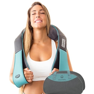 Shiatsu Back Shoulder and Neck Massager with Heat - Deep Tissue Kneading Pillow Massage - Back Massager, Shoulder Massager, Electric Full Body Massager, for Foot Leg - Gift